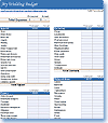 Wedding Budget Spreadsheet