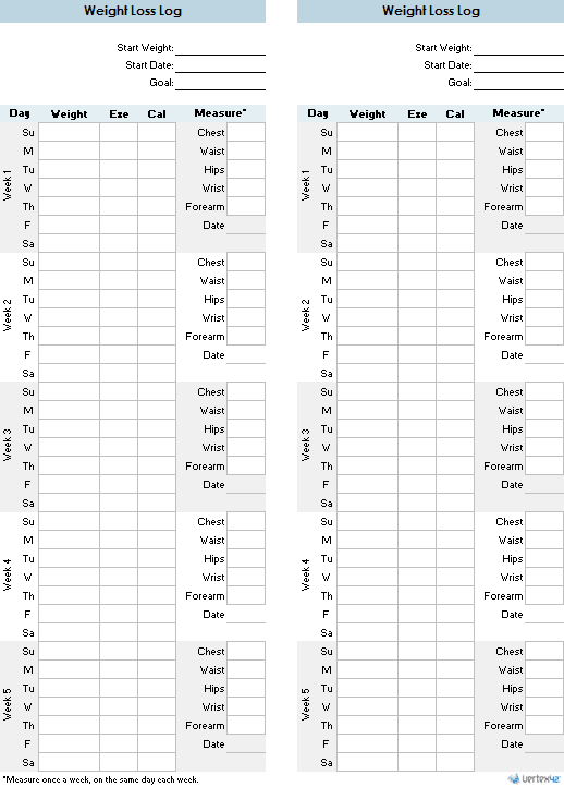 Weight Loss Chart Free Printable Weight Loss Charts and Weight Log