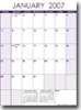 Monthly Calendars - Purple