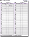 Baby Feeding Schedule - Excel Templates