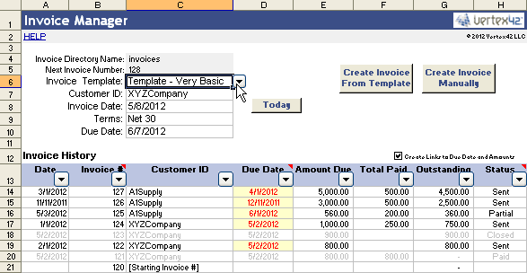 how do i create an invoice in excel