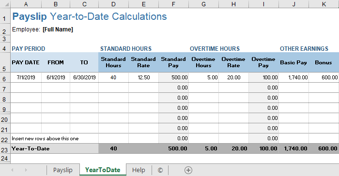 salary sheet template in excel