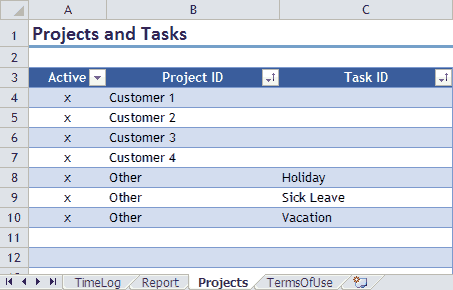 consulting billiable hours spreadsheet