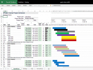 New Gantt Chart for Excel Online