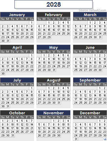 2028 Calendar