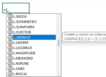 Function List Popup Showing List of Lambdas